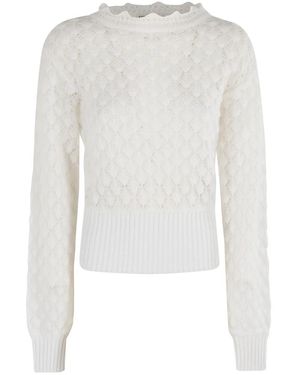 Blumarine Round-Neck Knitwear - Wit