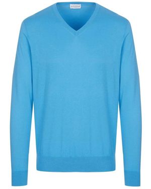 Ballantyne Strickpullover Mit V-Ausschnitt - Blau