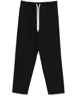 MM6 by Maison Margiela Broek Met Elastische Tailleband En Zakken - Zwart