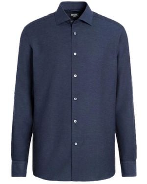 ZEGNA Casual Shirts - Blue