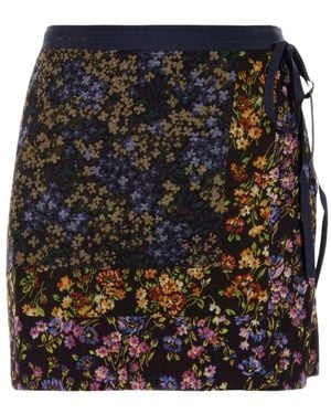 Dries Van Noten Rokken ,Veelkleurig ,Short Skirts - Zwart