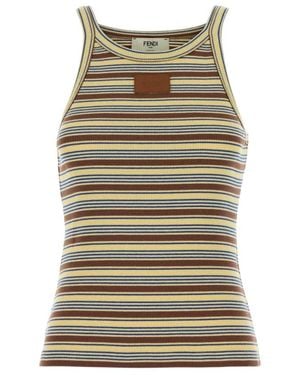 Fendi Sleeveless Tops - Yellow
