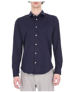 Eleventy Baumwoll-Jersey-Shirt - Blau