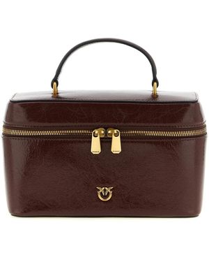 Pinko Tassen ,Bruin ,Leer Vanity Case