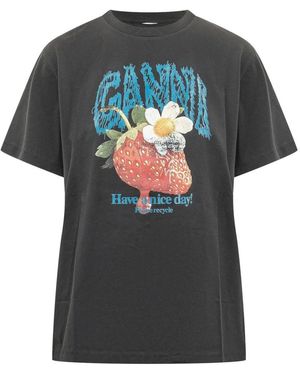 Ganni T-Hemden - Grijs