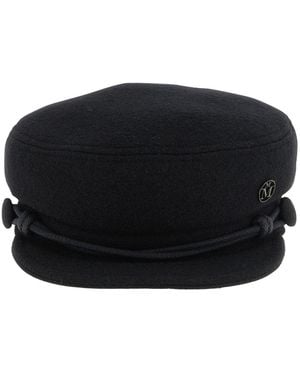 Maison Michel Accessoires ,Zwart ,Katoen New Abby Sailor Hat
