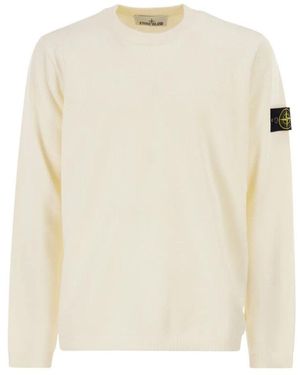Stone Island Trui Met Ronde Hals - Wit