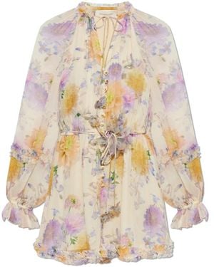 Zimmermann Jumpsuits & Playsuits ,Luna Ruffle Playsuit - Wit