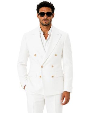 Dolce & Gabbana Jassen ,Wit ,Linnen Klassieke Linnen Jas