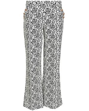 Maicazz Broeken ,Zwart ,Xavi Fan Print Statement Broek - Grijs