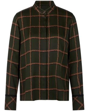 Marc Cain Overhemden ,Groen ,Viscose Blouse Met Print