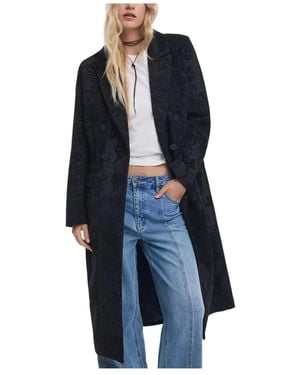 Desigual Double-Breasted Coats - Azul