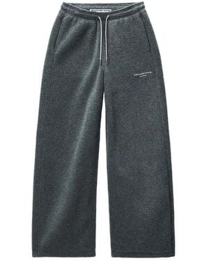 Alexander Wang Broeken ,Grijs ,Rhinestone Drawcord Mid-Rise Pant
