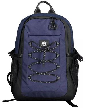 La Martina Blue Polyurethane Women Backpack
