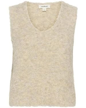 Soaked In Luxury Round-Neck Knitwear - Neutre