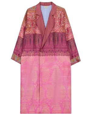Pierre Louis Mascia Single-Breasted Coats - Rosa
