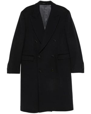 Lardini Double-Breasted Coats - Black