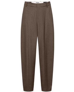 Rossi Broeken ,Bruin ,Wol O-Shape Silhouette Wijde Broek