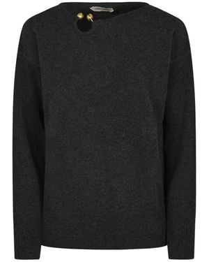Alberta Ferretti Round-Neck Knitwear - Nero