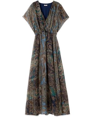 Oltre Kleedjes ,Blauw ,Chiffon Maxi Kleedjes - Grijs