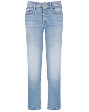 Mother Jeans ,Blauw ,Katoen The Mid Rise Rambler Zip Ankle