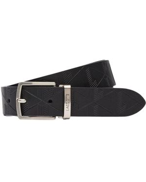 Lacoste Accessoires ,Zwart ,Suède Suède Riem
