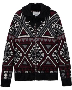 Roberto Collina Norwegische Strickjacke Mit Reißverschluss - Schwarz