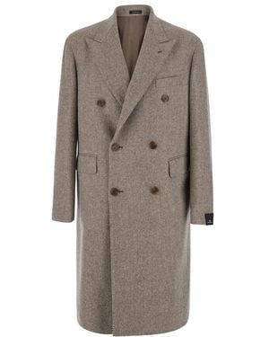 Tagliatore London Double-Breasted Coat - Bruin