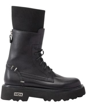 Cult Lace-Up Boots - Nero