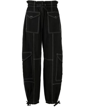 Ganni Straight Trousers - Black