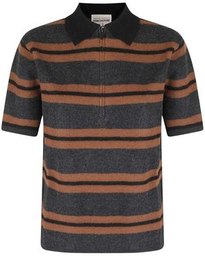 Semicouture Tops ,Veelkleurig ,Wol Elsa Poloshirt - Zwart