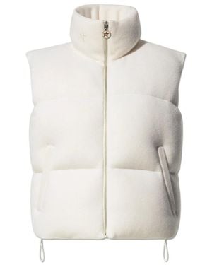 Perfect Moment Jassen ,Wol Gewatteerd Vest Met Opstaande Kraag - Wit