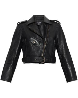 Balmain Leather Jackets - Noir