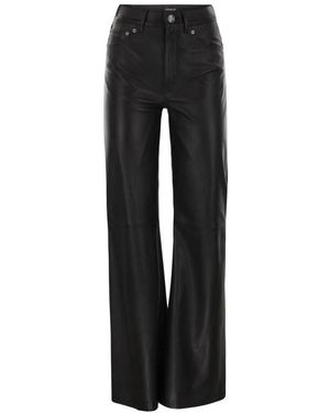Dondup Leather Trousers - Nero