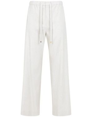 Max Mara Neutrale leinenmischung hose - Weiß
