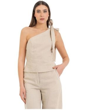 Kocca Sleeveless Tops - Natural