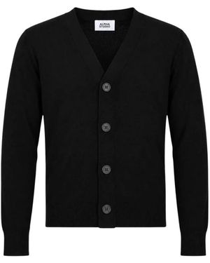 Alpha Studio Merino-Cardigan Mit 4 Knöpfen - Schwarz