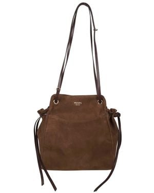 Prada Carry Medium Shopping Bag - Braun