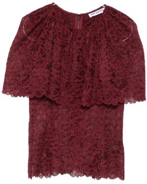 Self-Portrait Lace Cape Top - Rood