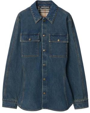 Burberry Denim Shirts - Blue
