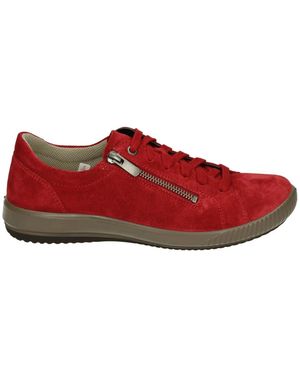 Legero Sportieve Lage Suède Sneakers Rood