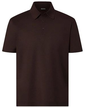 ZEGNA Polo Shirts - Brown