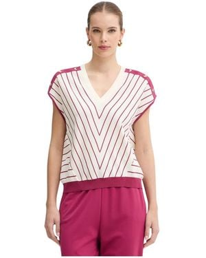Liu Jo Truien & Vesten ,V-Hals Vest - Rood
