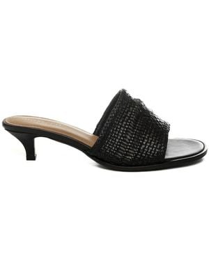 Gioseppo Schoenen ,Zwart ,Leer Balkan Heeled Mules