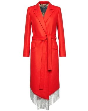 Philipp Plein Belted Coats - Rojo