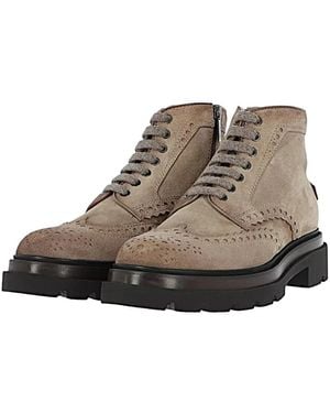 Santoni Lace-Up Boots - Brown