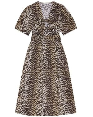 Ganni Midi Dresses - Marrón