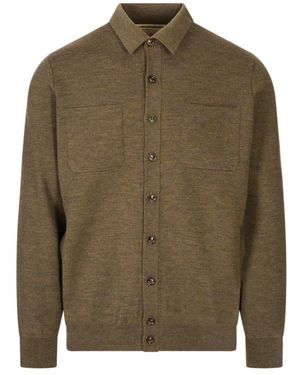 Montecore Truien & Vesten ,Groen ,Wol Shirt-Stijl Cardigan