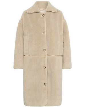 Soaked In Luxury Single-Breasted Coats - Neutre