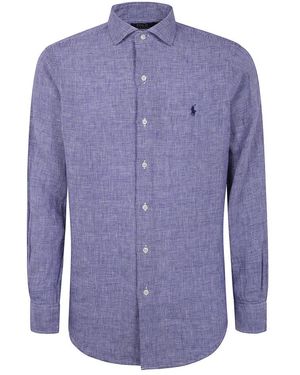 Polo Ralph Lauren Lange Mouw Sportshirt - Blauw
